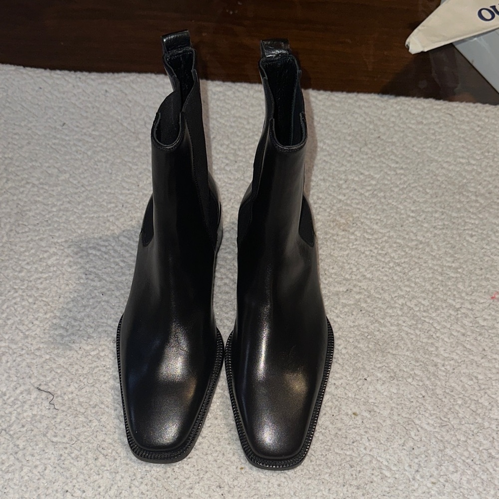 Ralph Lauren Black Leather Chelsea Boots